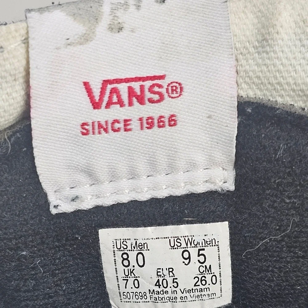 Vans Sk8-Hi Black White High Top Skate Shoes Mens 8 Womens 9.5 VN000D5IB8C